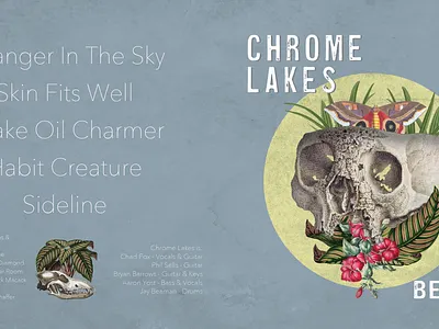 Album Design: Seattle Band Chrome Lakes - Besides EP album design collage digital art digital collage graphic design music design music packaging photoshop