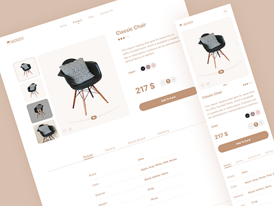 Furniture Website - Product Page app branding daily ui design furniture website graphic design illustration logo product oage responsive ui ui design ui designer uiux design ux vector