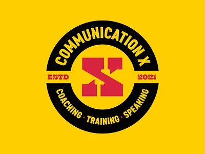 Communication X brand identity branding design identity logo logo design mark thick lines