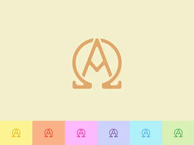 alpha + omega symbol alpha alpha and omega christian church church design colorful design duotone icon illustrator logo omega simple symbol