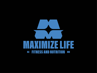Maximize Life brand identity branding design identity logo logo design mark thick lines