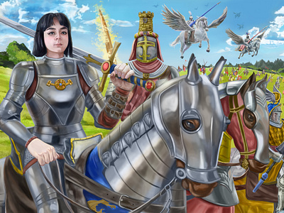 Repanse de Lyonesse Arrival Fan Art ⚔️ armadura armor army cavalry chivalry fan art fantasy fantasy art illustration knights photoshop warhammer