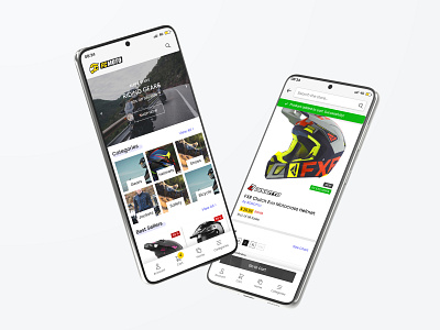 App Design for a motorcycle accesories brand