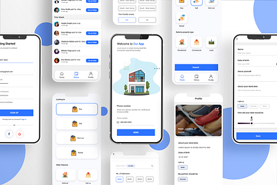 Buy, Sell, or Rent Your Dream House! | Home Hub adobe xd app design architecture branding business buy and sell home app case study custom mockups design figma graphic design illustration logo search home app typography ui ux vector web design