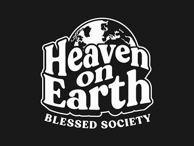 Heaven on Earth Blessed Society branding design designer graphic design hire illustration illustrator logo typedesign typeface typography ui ux vector