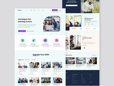 Education Landing Page Design homepage design landing page landing page design landing visual design ui ui design ui ux ui ux design ui visual visual design