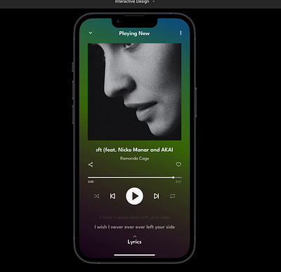 Interactive Music App on Figma app design ui ux