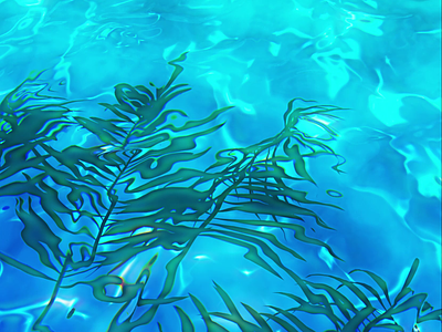 Sea meditation 3d aftereffects animation arnold render c4d caustics cinema4d design fluid illustration liquid motion graphics ocean palms sea summer summer mood water waves xparticles