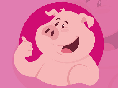 Like Pig animal cartoon cute draw farm illustration jkakaroto jonas kakaroto pig piglet swine vector