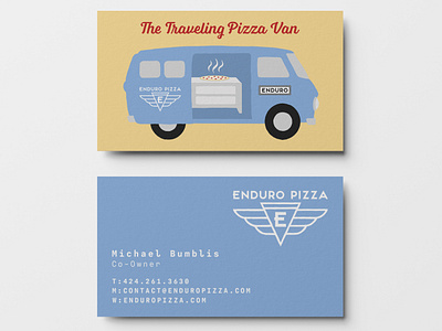 Van Illustration, Logo, and Business Card Design