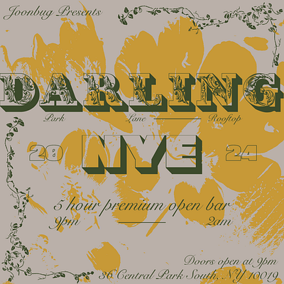 NYE Flier - Darling flier illustrator