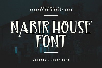 Nabir House Decorative Display Font animation branding font fonts graphic design logo nostalgic