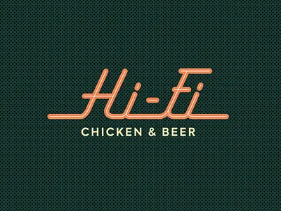 Chef Bill Kim's Hi-Fi Chicken & Beer beer branding chef bill kim chicago chicken chicken beer design graphic design illustration korea korean chicken logo restaurant typography visual identity