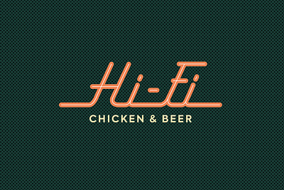 Chef Bill Kim's Hi-Fi Chicken & Beer beer branding chef bill kim chicago chicken chicken beer design graphic design illustration korea korean chicken logo restaurant typography visual identity