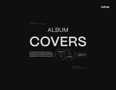 ALBUM COVER (PART 01) 3d album album cover album cover design art direction design graphic design illustration poster poster design type typography visual design