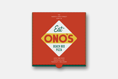 Ono's Beach Box Pizza branding classic design gary graphic design illustration italian logo packaging pizza restaurant typography visual identity