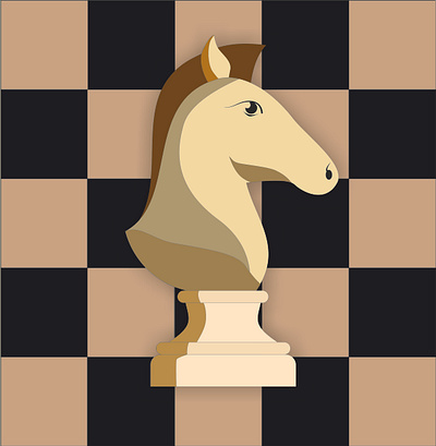 Шахматный конь illustration конь