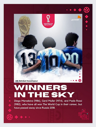 Winners In The Sky argentina design fifa world cup football gerd muller germany italy maradona paolo rossi soccer world cup