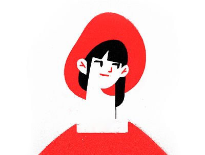 Little Red Riding Hood ❤️ girl graphic design illustration little red riding hood portrait product illustration