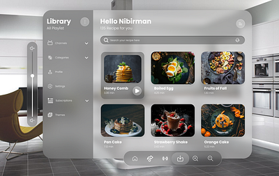 Spatial UI Design apple branding cooking creative design illustration playlist product design sonoma os spatial spatial ui ui uiux user experience user interface ux vision os vision pro web design website