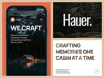 Hauer Branding brand identity branding cabin design logo logo design mountains nature social social media