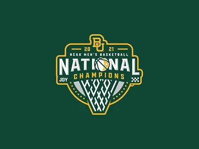 Official Logo for the 2021 Men's Basketball National Champions badge basketball baylor branding design graphic design logo national champions sports sports logo typography