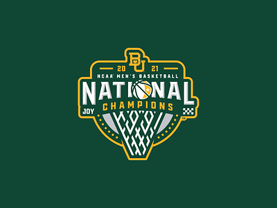 Official Logo for the 2021 Men's Basketball National Champions badge basketball baylor branding design graphic design logo national champions sports sports logo typography