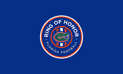 Official Logo for Florida's Ring of Honor branding design florida football florida gators logo logo badge logo design ring of honor sports typography vector