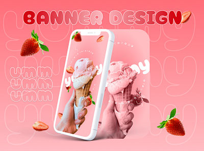 ICE CREAM ADVERTISING adwerstingcreatives banner bannerdesign design graphic design