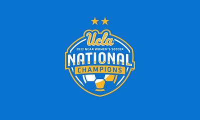 Official Logo for the 2022 Women's Soccer National Champions branding graphic design logo national champions soccer sports sports badge sports logo typography ucla