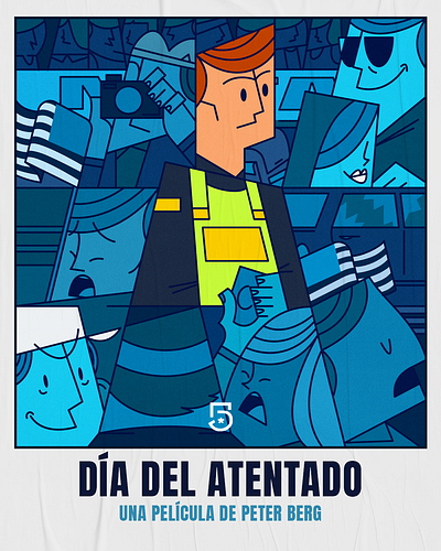 Día del Atentato Fan art design dibujos diseño fan art flat graphic design illustration ilustración movie películas policia poster social media