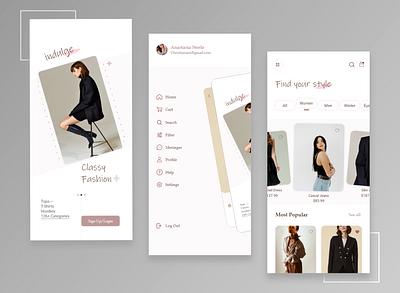 Fashion Store App Design app app design branding cart clothing design dress ecommerce fashion graphic design illustration logo mobile app mobile design ui
