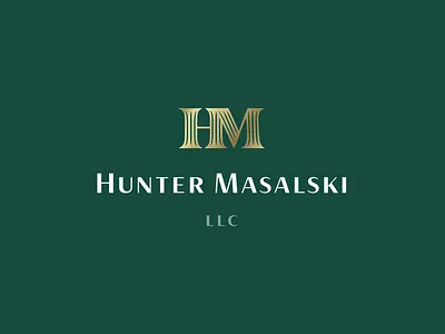 Hunter Masalski attorney branding counsel design graphic design law lawfirm lawyer legal logo typography visual identity