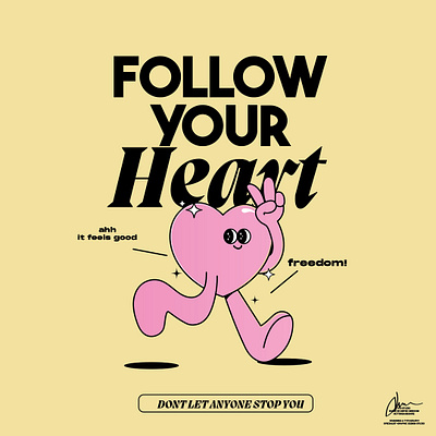 Follow Your Heart cartoon design graphic design illustration illustrator motion graphics