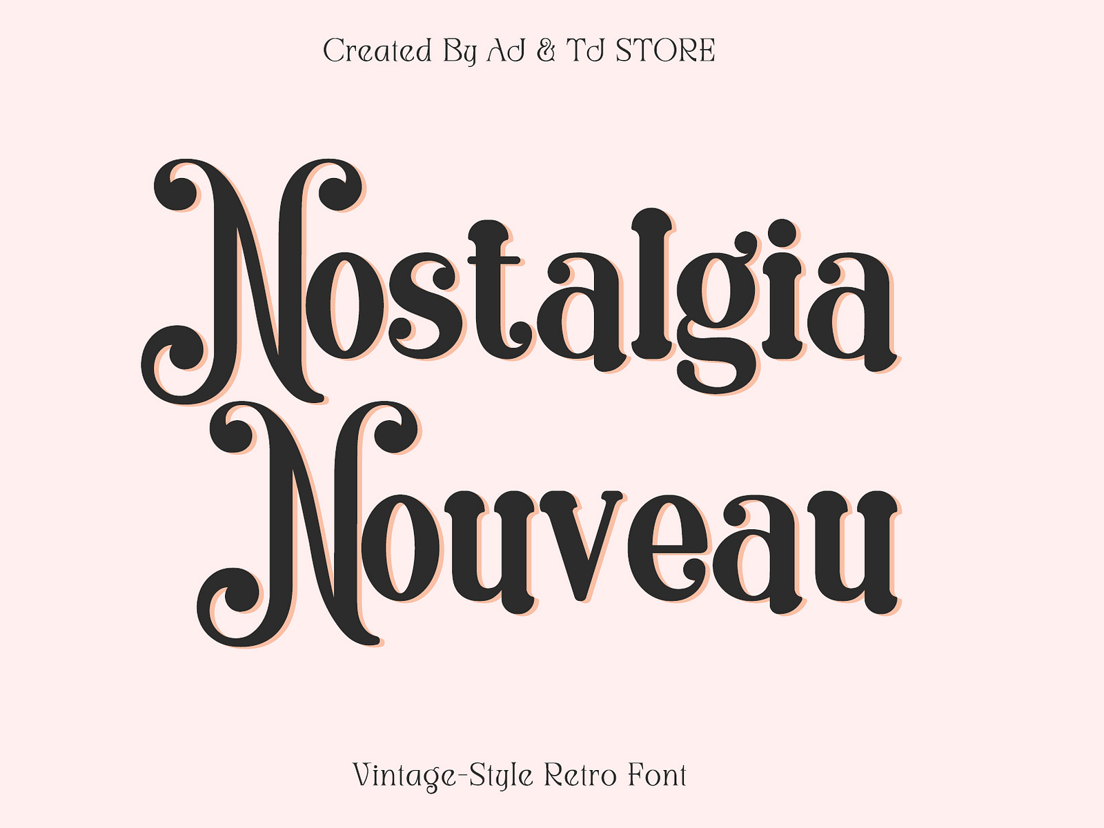 Nostalgia Nouveau - Retro Style Font by Ghulam Murtaza ...