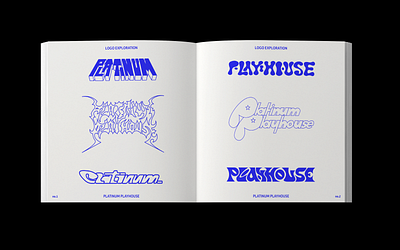 Platinum Playhouse Wordmarks branding design graphic design illustration logo typography vector