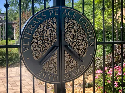 Veterans Peace Garden austin branding chicago design garden graphic design logo peace signage typography veterans visual identity