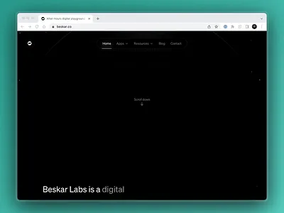 Beskar Labs — Sticky Intro animation beskar copywriting design home homepage intro labs landing motion opacity scroll sticky storytelling transition ui video website