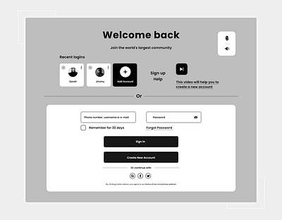 Sign Up and Login Page Designs (B&W) app app design auth authentication branding bw design graphic design illustration login logo mobile app mobile design monochrome registration sign in sign up ui