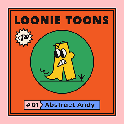 A-Z Loonie Toons alphabet cartoon cute design graphic design illustration vector