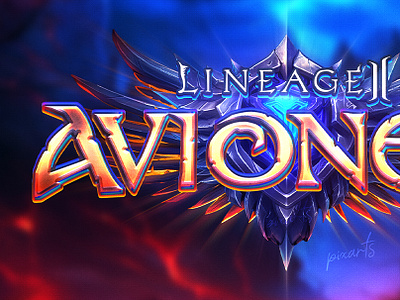 Fantasy Lineage 2 Game Logo - Avioner animated fantasy logo download fantasy game logo gaming l2 la2 lineage2 logo metin2 mmorgp muonline psd template