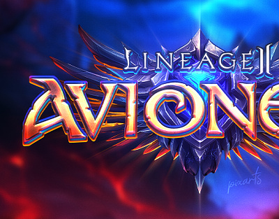 Fantasy Lineage 2 Game Logo - Avioner animated fantasy logo download fantasy game logo gaming l2 la2 lineage2 logo metin2 mmorgp muonline psd template