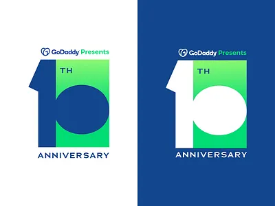GoDaddy's .Online 10th Anniversary - Logo Concept 10 anniversary badge branding design emblem godaddy illustration logo style