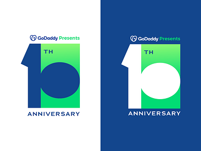 GoDaddy's .Online 10th Anniversary - Logo Concept 10 anniversary badge branding design emblem godaddy illustration logo style