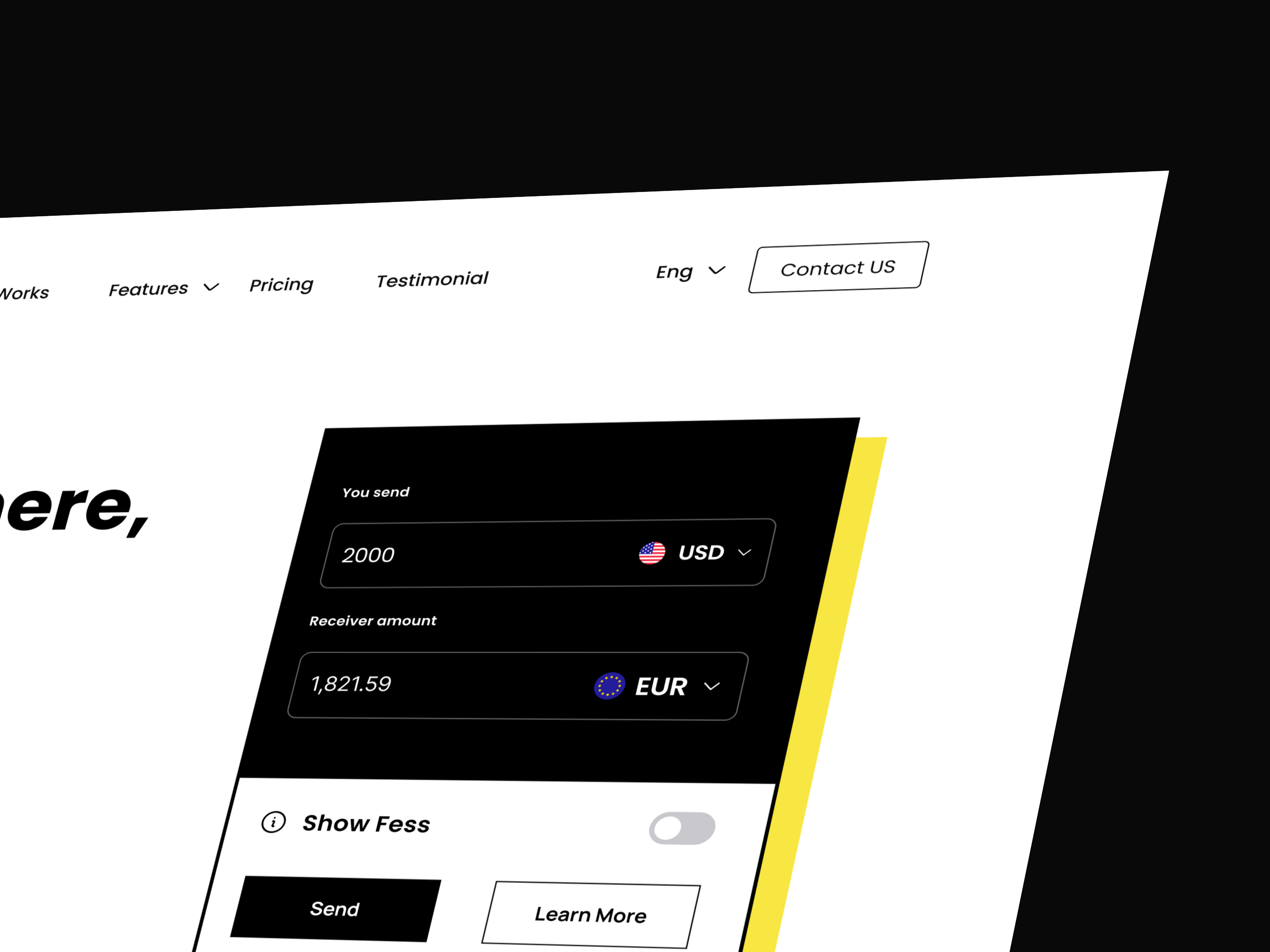 International Money Transfer site by Mohammad Fahad on Dribbble