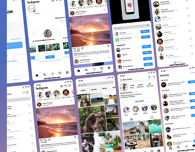 Instagram App Design app design interface pr productdesign ui ux