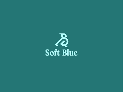 Soft Blue graphic design logo typography vector