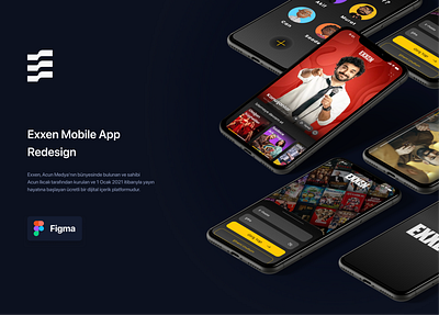 Exxen Redesign (Video Platform UI) app app design app ui branding design exxen exxen redesign figma netflix redesign tasarım ui video platform