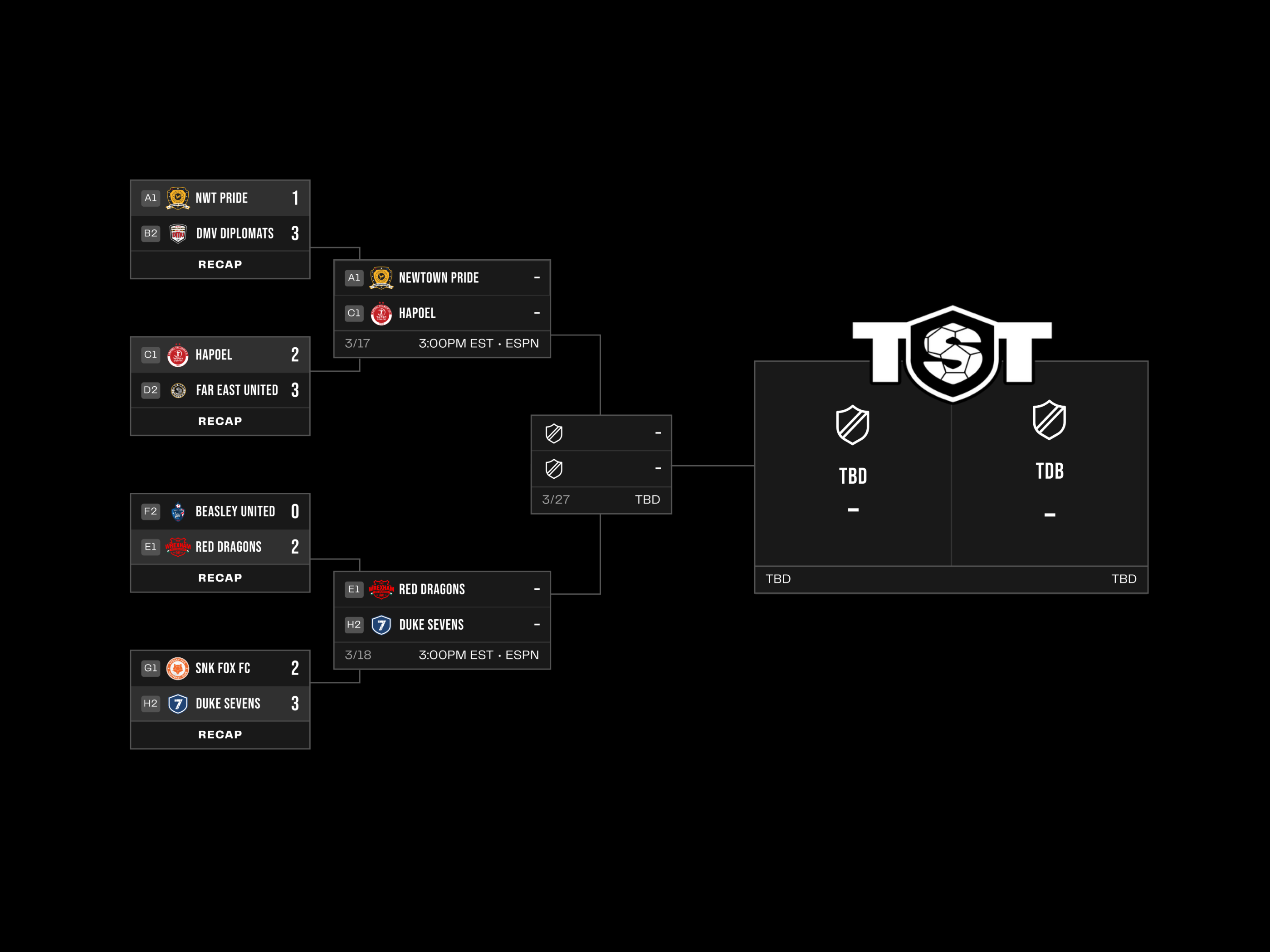 The Tournament Basketball Bracket by Lana Suarez for Brave People on
