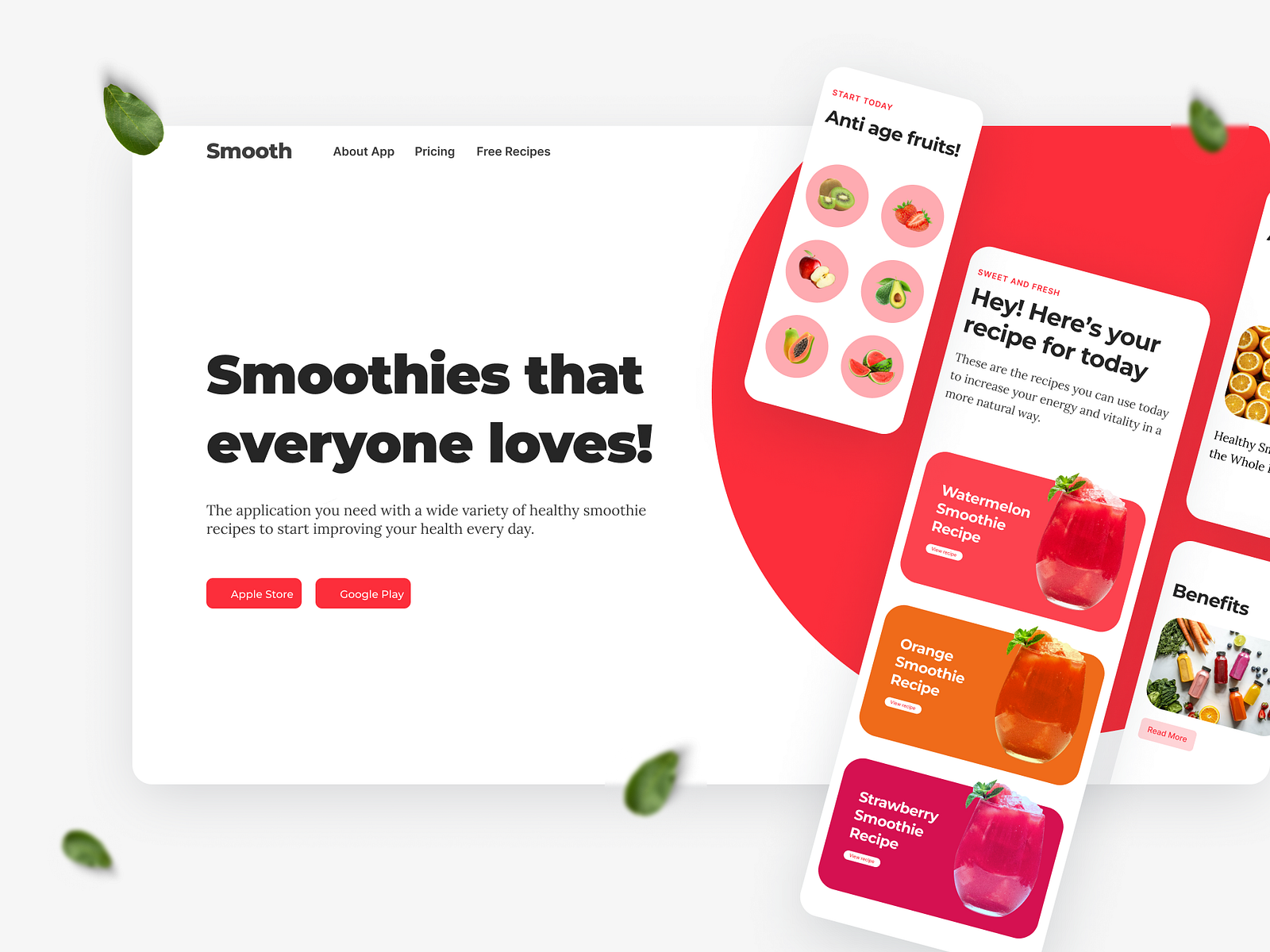Smoothie Natural Juice Landing Page by Giuliana | UX UI | Web Designer ...